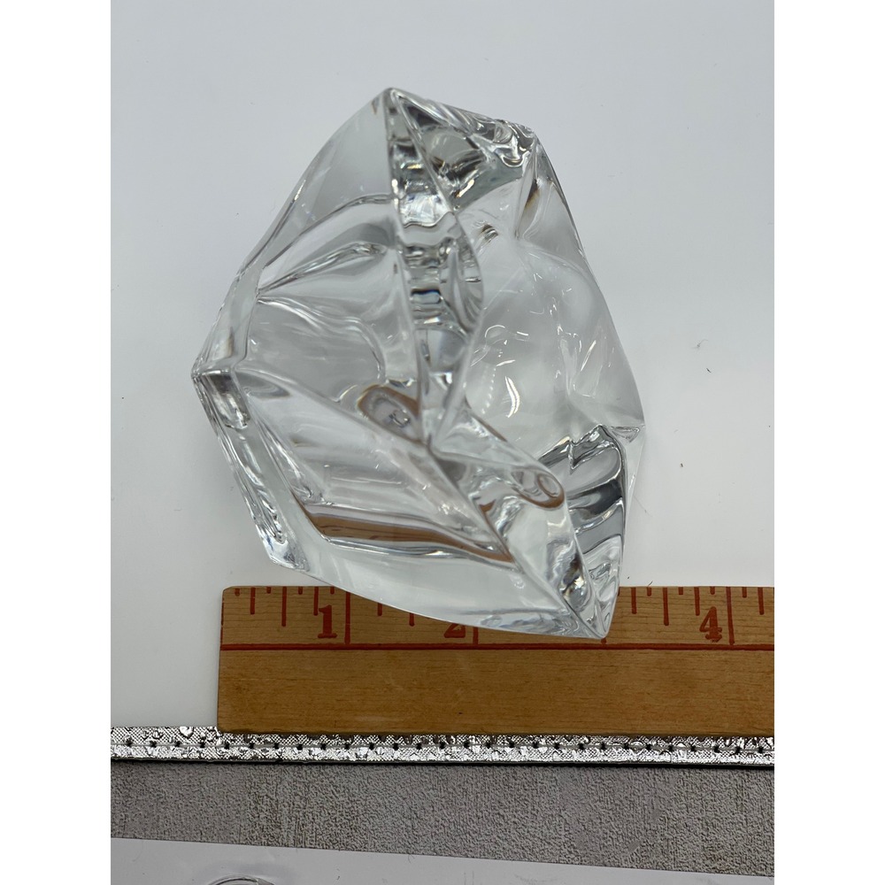 PartyLite Crystal Votive Candle Holders Pair Heavy Faceted Geometric Glass Chip* - Picture 6 of 7